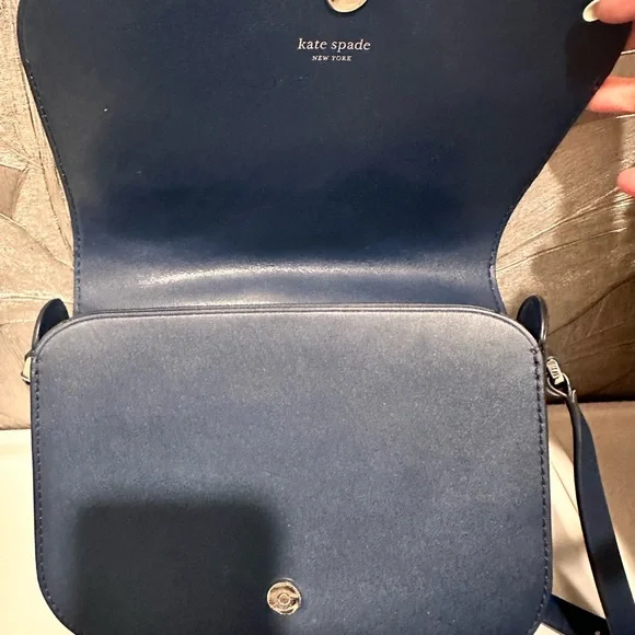 Kate Spade Pink and Blue Bag like new Nadine Patchwork Medium Flap Shoulder Bag - Picture 12 of 14